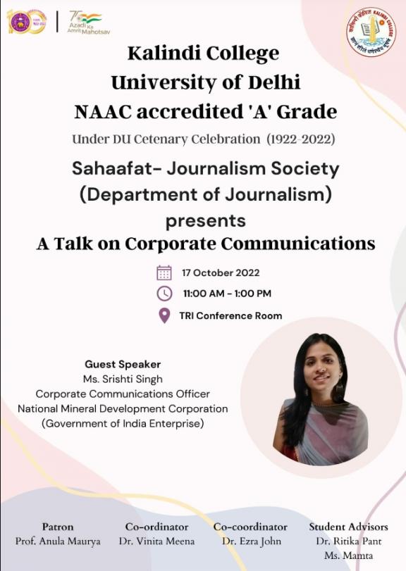 A Talk on Corporative Communication