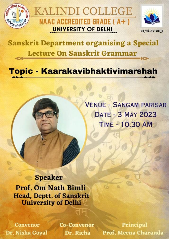 Special lecture on Sanskrit Grammar 03.04.23